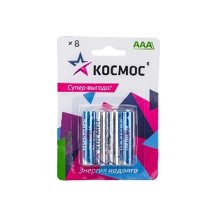 Элемент питания алкалиновый AAA/LR03 BP-8 (блист.8шт) Космос KOCLR03BL8