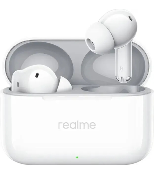 Наушники TWS Realme Buds T200 белый, внутриканальные, Bluetooth, до 30 ч