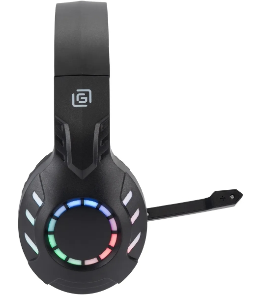 Гарнитура Oklick HS-L420G чёрный, беспроводная + проводная, Bluetooth, до 30 ч, подсветка