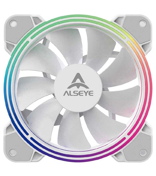 Вентилятор для корпуса Alseye Halo 4.0-W kit (3шт.) белый, 120 мм, 1300 об/мин, 24.8 дБ, 4 pin