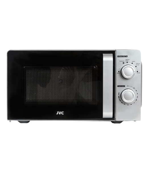Микроволновая печь JVC JK-MW140M серебристый, 20 л, 700 Вт, переключатели - поворотный механизм