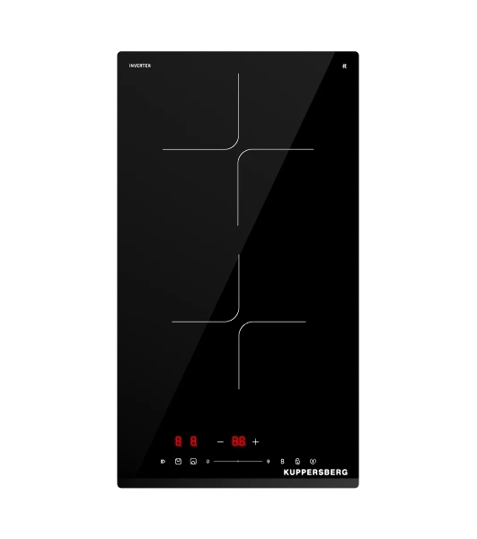 Индукционная варочная панель Kuppersberg ICI 306, High-Tech, индукция, 30 см, 2 зоны нагрева, 9 уровней мощности, inverter, таймер, пауза, Booster, слайдерное управление, черный