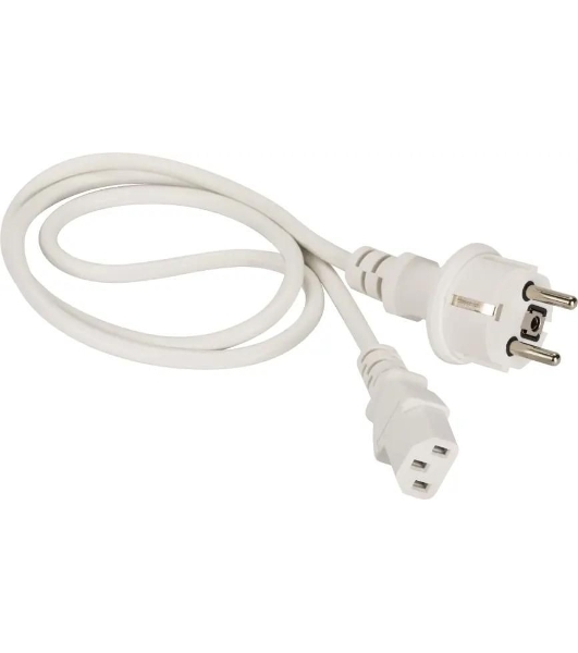 Шнур питания Lanmaster LAN-PP13/SH-10-WH C13-Schuko проводник.:3x0.75мм2 10м 220В 10А белый