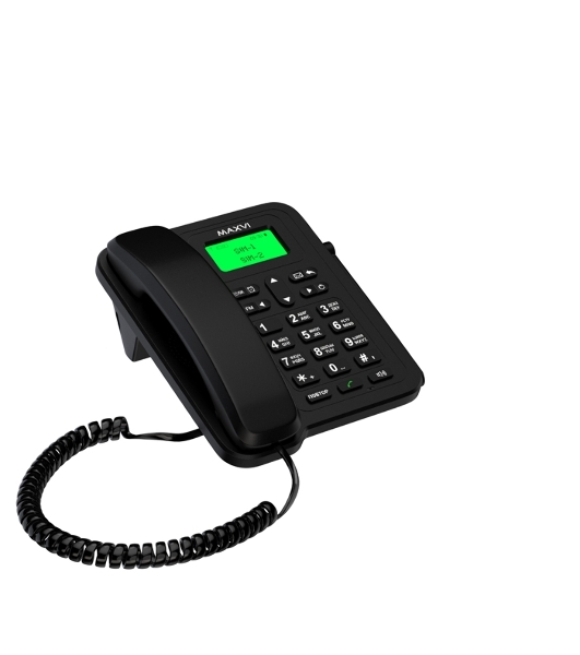 Телефон проводной Maxvi RT-01 черный