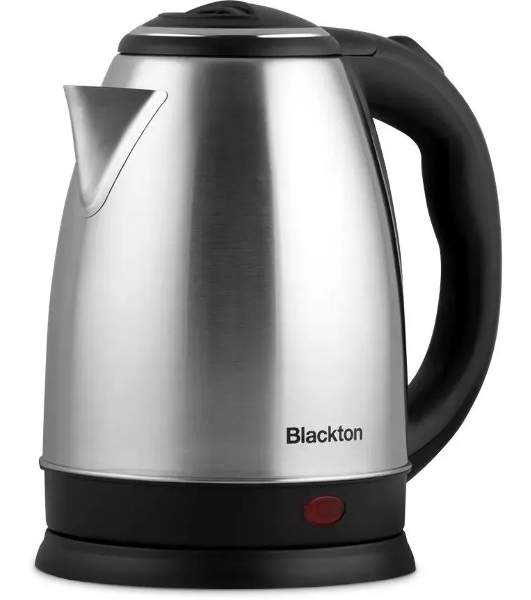 Электрочайник Blackton Bt KT1811S стальной/черный, 1.8 л, 1850 Вт, скрытый нагревательный элемент