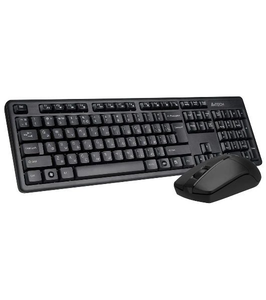 Комплект клавиатура+мышь A4Tech 3330N беспроводной, USB, 1200 DPI, чёрный