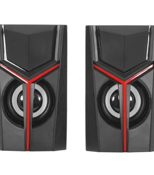 Акустическая система 2.0 Qumo TRON AS007, 10 ВТ, объемное звучание, RGb подсветка, USB/Jack 3,5мм