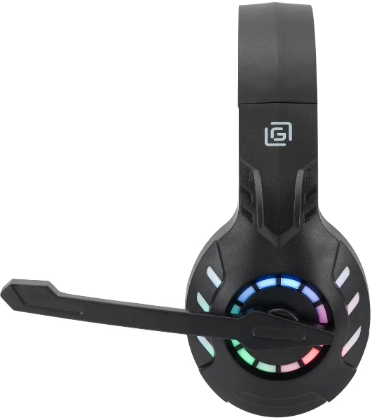 Гарнитура Oklick HS-L420G чёрный, беспроводная + проводная, Bluetooth, до 30 ч, подсветка