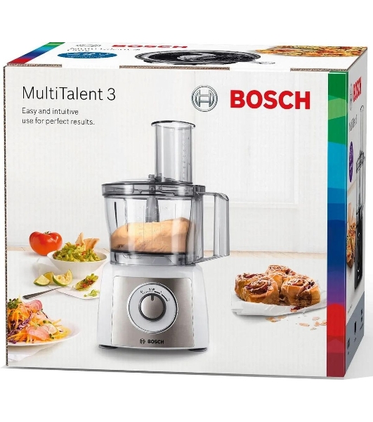 Кухонный комбайн Bosch MCM3501M 800 Вт, Скорости: 2, Блендер 1 л, Чаша 2.3 л, черный/серебристый