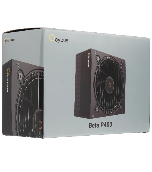 Блок питания 400W Ocypus Beta P400 BK (ATX, APFC, 20+4 pin, 120мм fan, PCI-E 6+2Px2, 3xSATA) (Beta-P400-N1HDBK024X-EU)
