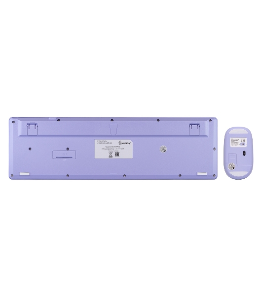 Комплект клавиатура+мышь Smartbuy 105AG беспроводной, USB, 1200 DPI, лаванда