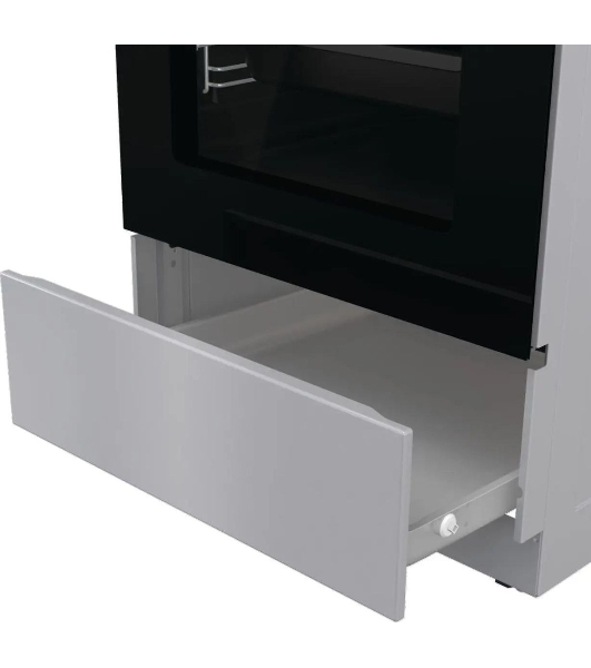 Плита электрическая Gorenje GEC5C41SG серый, конфорок 4 электрических, духовка 70 л, 50 см x 85 см x 59.4 см (без крышки)