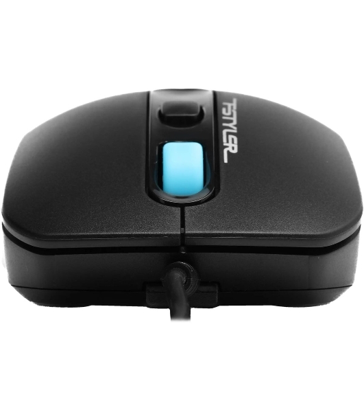 Мышь проводная A4Tech Fstyler FM10 черный/синий, 1600 dpi, USB, кнопки - 4
