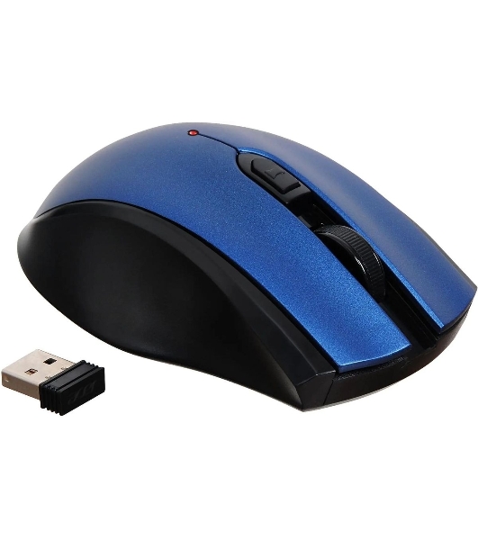Мышь беспроводная Acer OMR031 черный/синий, 1600 dpi, радиоканал, USB, кнопки - 4