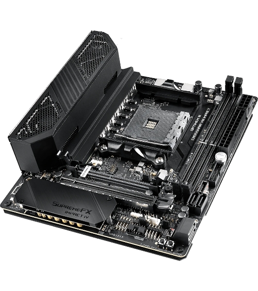 Материнская плата ASUS ROG CROSSHAIR VIII IMPACT, AM4, AMD X570, 2xDDR4, 4xSATA, 2xM.2, 1xPCIe 4.0 x16, 1x1Gb LAN, Wi-Fi 6, Bluetooth 5.0, 1xUSB-C 10Gbps, 5xUSB-A 10Gbps, 2xUSB-A 5Gbps, 7.1, Mini-DTX