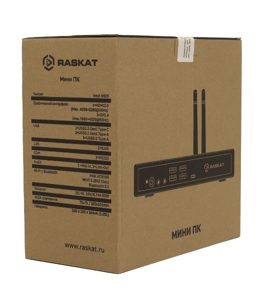 Компьютер Raskat Standart 307 (Intel Core i3-12100, RAM 8Gb, SSD 256Gb noOS)