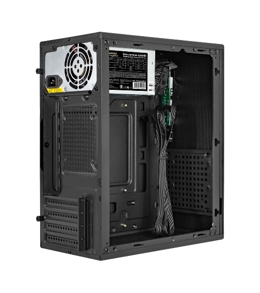 Компьютерный корпус Minitower ExeGate BAA-308MU2-AA500 (mATX, БП AA500 с вент. 8см, 1хUSB+2хUSB 3.0, HD Audio, черный)