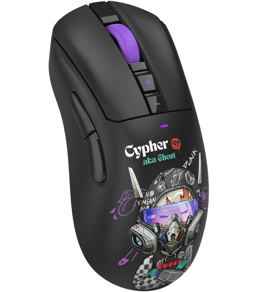 Мышь A4Tech Bloody R73 Pro черный/рисунок оптическая 26000dpi беспров. USB-C 7but (R73 PRO CYPHER GHOST)