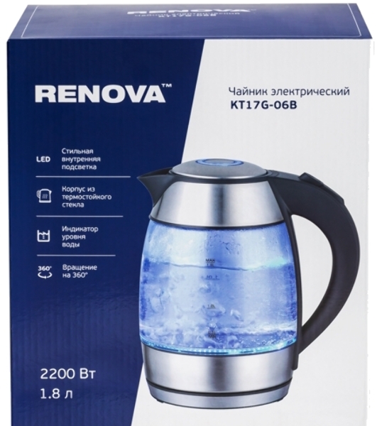 Чайник электрический Renova KT17G-06B