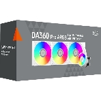Система охлаждения Water Cooling System PCCooler DA360 Pro ARGb WH (300W, 360мм, белый, ARGb/Fans: 3x120мм, 75.8CFM, 33.7dBA, 2200RPM/Pump height 57мм, 28dBA, 3000RPM, Rad thickness 27мм/S: 1851, 1700, 1200, 20XX, 115X, AM5, AM4), фото2