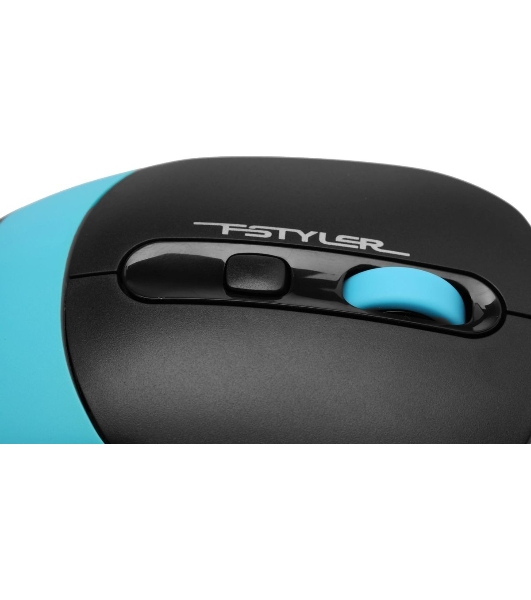 Мышь проводная A4Tech Fstyler FM10 черный/синий, 1600 dpi, USB, кнопки - 4