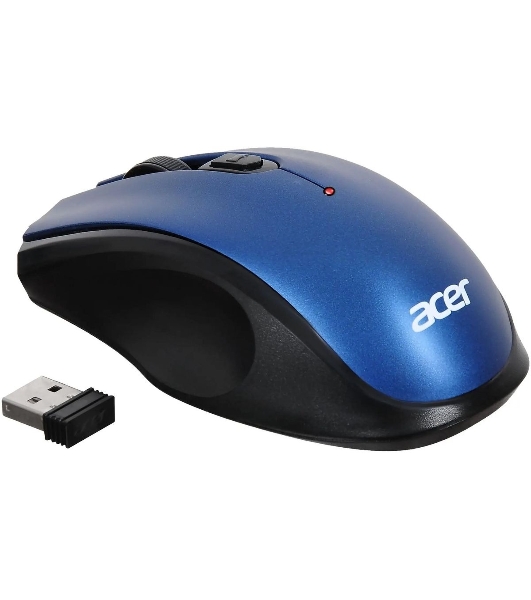 Мышь беспроводная Acer OMR031 черный/синий, 1600 dpi, радиоканал, USB, кнопки - 4