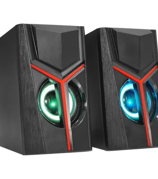 Акустическая система 2.0 Qumo TRON AS007, 10 ВТ, объемное звучание, RGb подсветка, USB/Jack 3,5мм