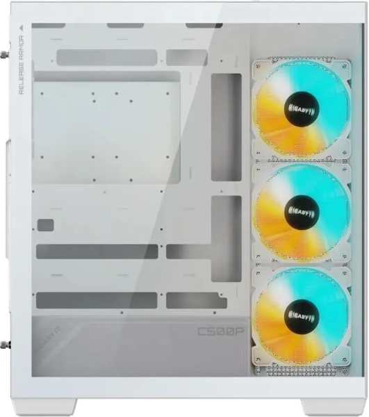 Компьютерный корпус Gigabyte GB-C500PI ST белый без БП ATX 3x120мм 6x140мм 2xUSB 3.0 1xUSB3.1 audio bott PSU