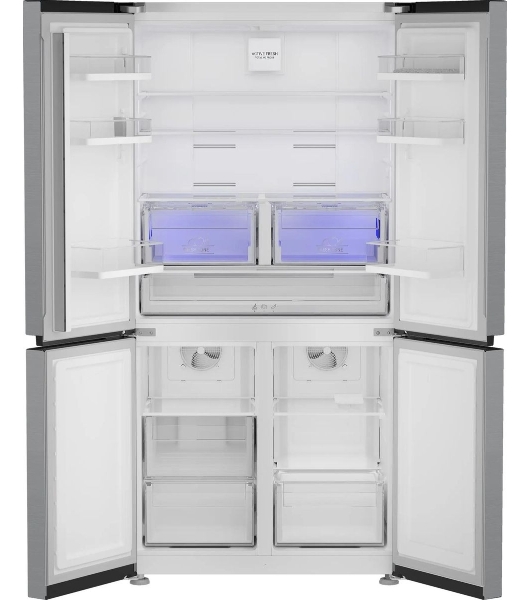 Холодильник Hotpoint HFP4 625I X нержавеющая сталь, трехкамерный, 376/165л, морозилка снизу, No Frost, Side by Side