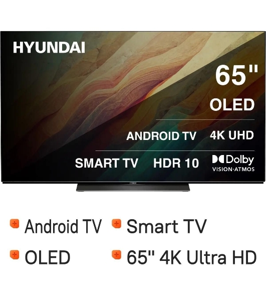 Телевизор Hyundai 65' H-LED65OBU7700 черный OLED UHD 120Hz Smart TV