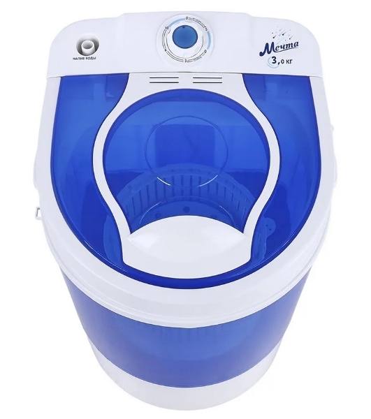 Стиральная машина Мечта WMS S303UT01 бело-синяя, загрузка вертикальная 3кг, 300 об/мин., класс: A+