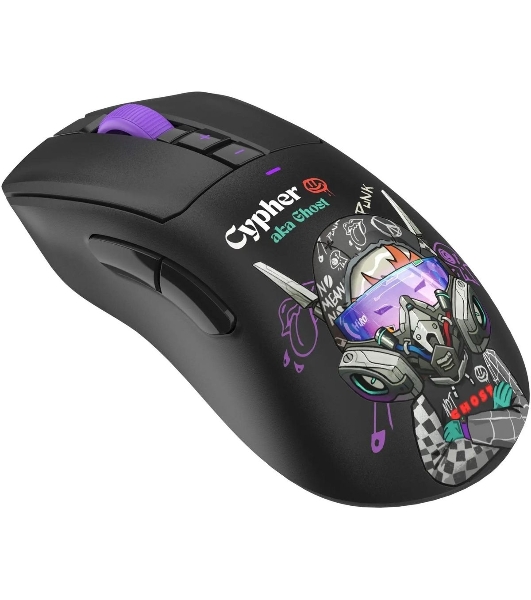 Мышь A4Tech Bloody R73 Pro черный/рисунок оптическая 26000dpi беспров. USB-C 7but (R73 PRO CYPHER GHOST)
