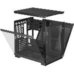 Компьютерный корпус без блока питания PCCOOLER C3 T500 BK, Panoramic Mid Tower, Black, TG, 0.7 SPCC, no fans ATX, mATX, mITX 175/400/200мм 1x2.5', 2x3.5', 6xPCI 1xUSB-C 3.1, 2xUSB-A 3.0 415x295x368mm, фото2