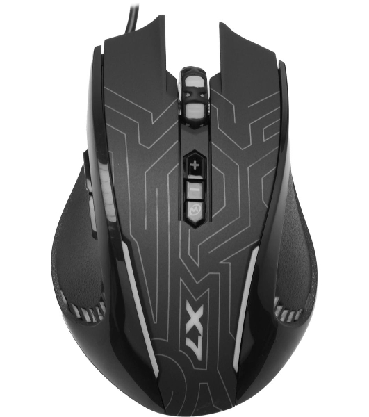 Мышь проводная A4Tech X87 черный, 2400 dpi, USB, кнопки - 8