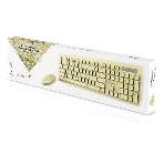 Комплект клавиатура+мышь Smartbuy 105AG беспроводной, USB, 1200 DPI, желтый, фото3