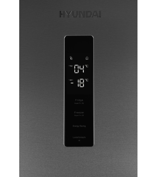 Холодильник Hyundai CC35083F нержавеющая сталь двухкамерный 240/95л морозилка снизу, No Frost
