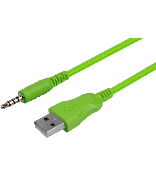 Гарнитура Defender Toxic чёрный, проводная, USB / mini jack 3.5 мм, подсветка