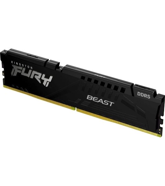 Оперативная память Kingston Fury Beast Black, DDR5, 32GB (1x32GB), 5200 MHz, CL40, с радиатором, черный