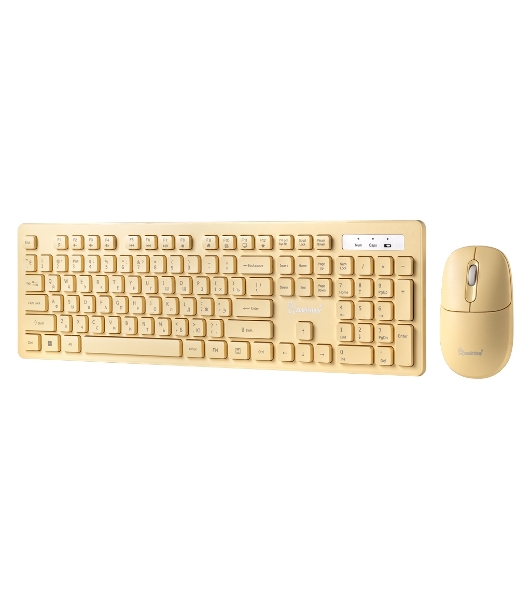 Комплект клавиатура+мышь Smartbuy 105AG беспроводной, USB, 1200 DPI, желтый