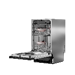 Встраиваемая посудомоечная машина Kuppersberg GHL 4530, High-Tech, 45 см, 11 комплектов, 8 программ, 3 корзины, лифт-механизм, конденсационная сушка, луч на полу, полная защита от протечек, индикатор отсутствия соли и ополаскивателя, отображение времени мытья, сенсорное управление, самодиагностика неисправностей, защита от детей, уровень шума 42 дб, энергоэффективность А, фото2