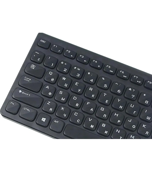Комплект клавиатура+мышь Oklick 220M беспроводной, USB, 1000 DPI, чёрный
