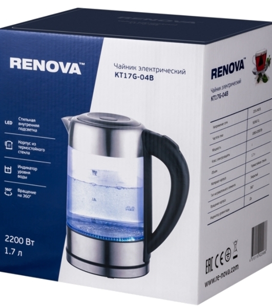 Чайник электрический Renova KT17G-04B