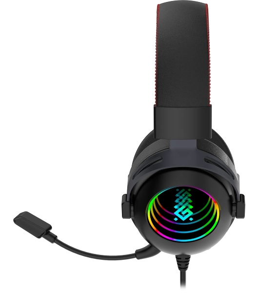 Гарнитура Defender Echo чёрный, проводная, подсветка