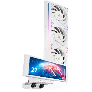 Водяное охлаждение для процессора Thermalright Trofeo Vision 360 (360mm, LED, White, ARGB/Fans: 3x120mm, 69CFM, 27dBA, 2150RPM/Pump height 102mm, 6400RPM, Rad thickness 27mm/S: 1700, 1200, 1851, 115X, 2011, 2066, AM5, AM4)