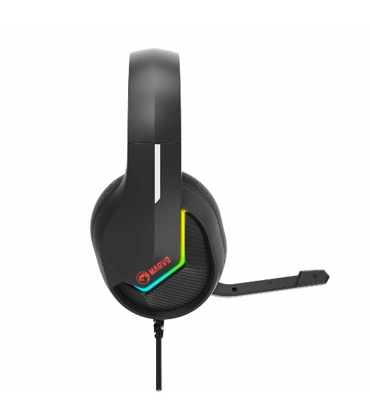 Гарнитура Marvo H8618 Tactic 40 чёрный, проводная, USB, микрофон с шумоподавлением, RGB-подсветка