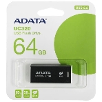 Флешка USB ADATA UC320 (UC320-64G-RBK/BK), 64Gb, USB 3.2, R/W 100/30, черный, фото 1