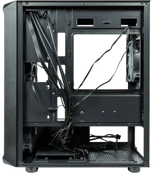 Компьютерный корпус Minitower mATX Eurocase 00-01003411 M205 4ARGb черный без БП закаленное стекло USB 3.0