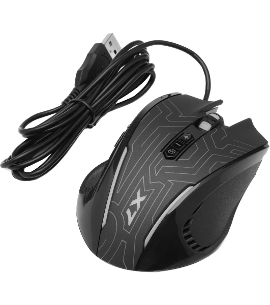 Мышь проводная A4Tech X87 черный, 2400 dpi, USB, кнопки - 8
