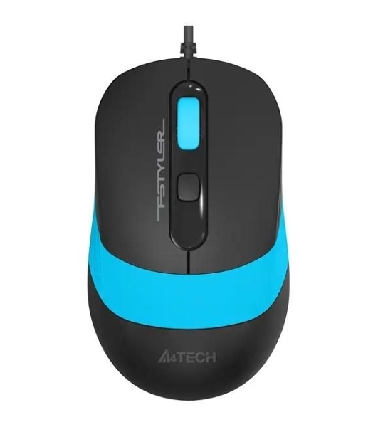 Мышь проводная A4Tech Fstyler FM10 черный/синий, 1600 dpi, USB, кнопки - 4