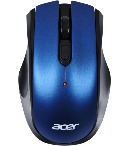 Мышь беспроводная Acer OMR031 черный/синий, 1600 dpi, радиоканал, USB, кнопки - 4